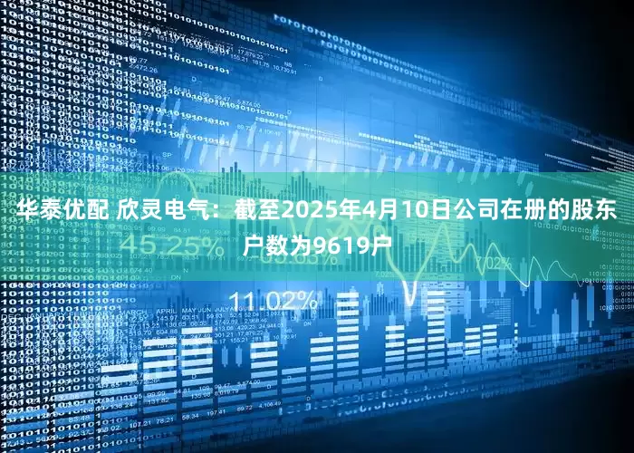 华泰优配 欣灵电气：截至2025年4月10日公司在册的股东户数为9619户